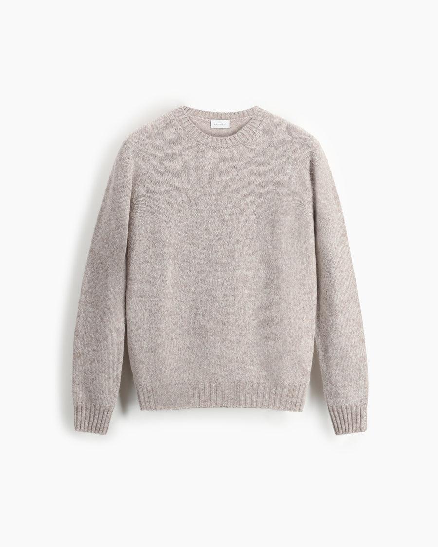 Scaglione ROUND NECK SEAMLESS SOFTWOOL BEIGE Vendita Calda