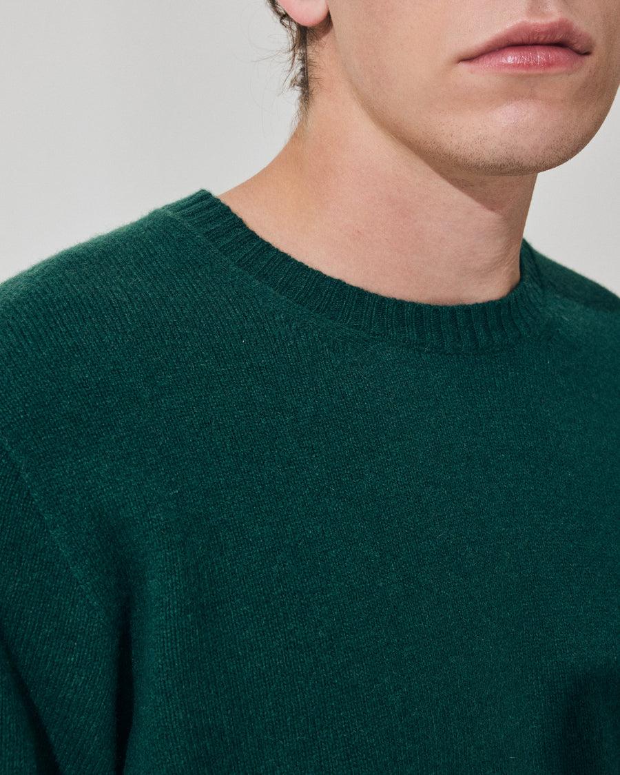 Scaglione ROUND NECK SEAMLESS HYBRD CASHMERE FOREST Saldi Di Fabbrica