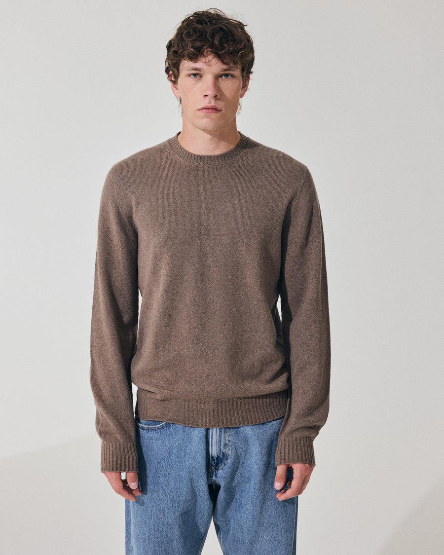 Scaglione ROUND NECK SEAMLESS HYBRD CASHMERE TAUPE I Più Venduti