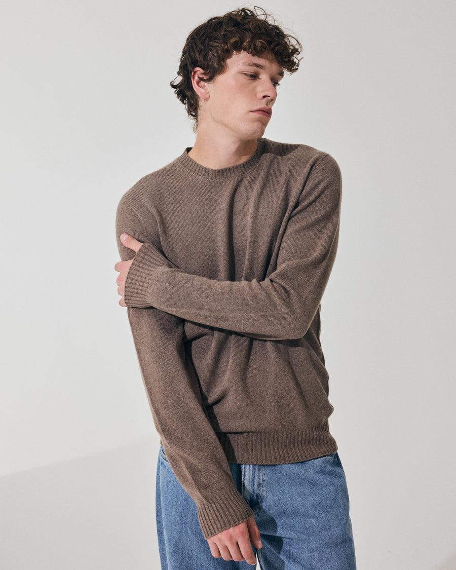 Scaglione ROUND NECK SEAMLESS HYBRD CASHMERE TAUPE I Più Venduti