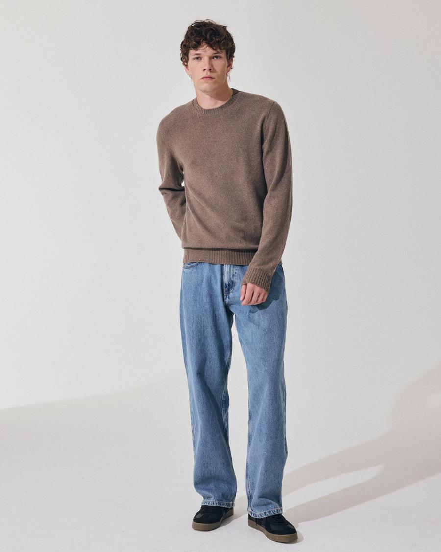 Scaglione ROUND NECK SEAMLESS HYBRD CASHMERE TAUPE I Più Venduti