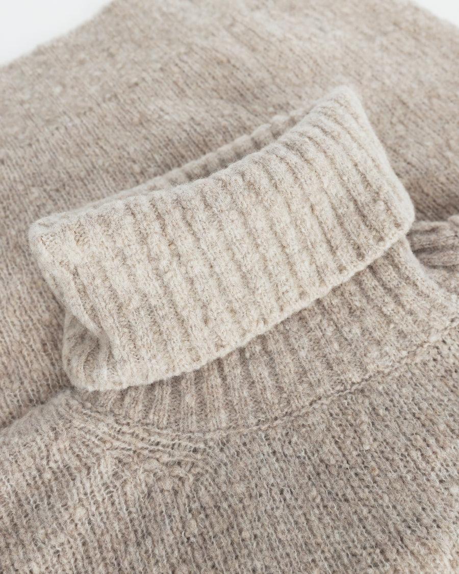 Scaglione TURTLE NECK SEAMLESS PUFFED CASHMERE CASHMERE BEIGE Moda