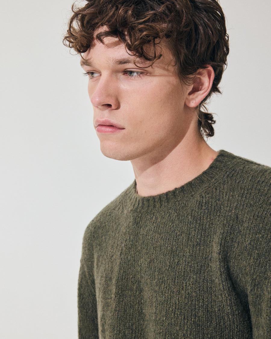 Scaglione ROUND NECK SEAMLESS PUFFED CASHMERE CASHMERE FOREST Negozio online di fabbrica
