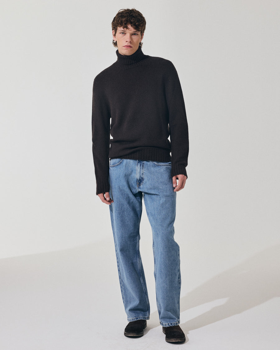 Scaglione TURTLE NECK SOFT HYBRD CASHMERE EBANO Offerta speciale