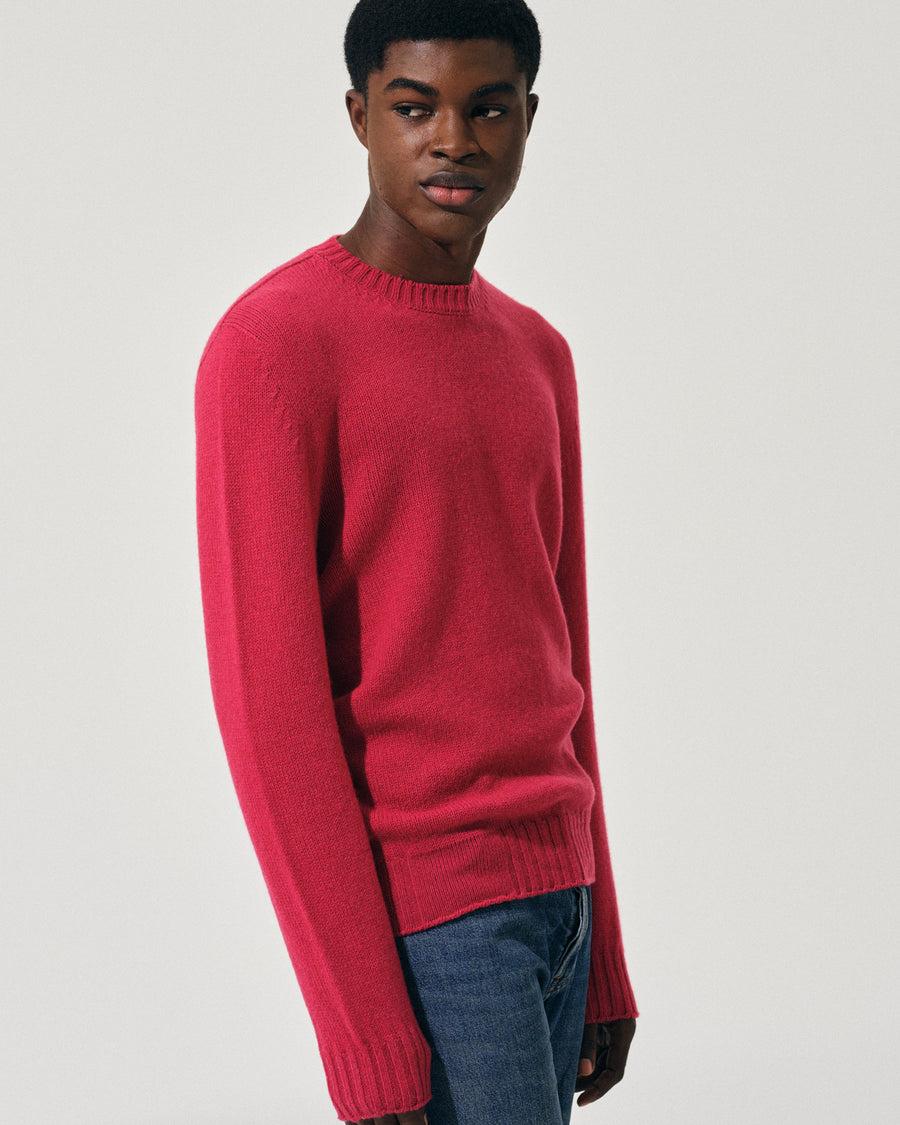 Scaglione ROUND NECK SOFT HYBRD CASHMERE MAGENTA Comprare a buon mercato