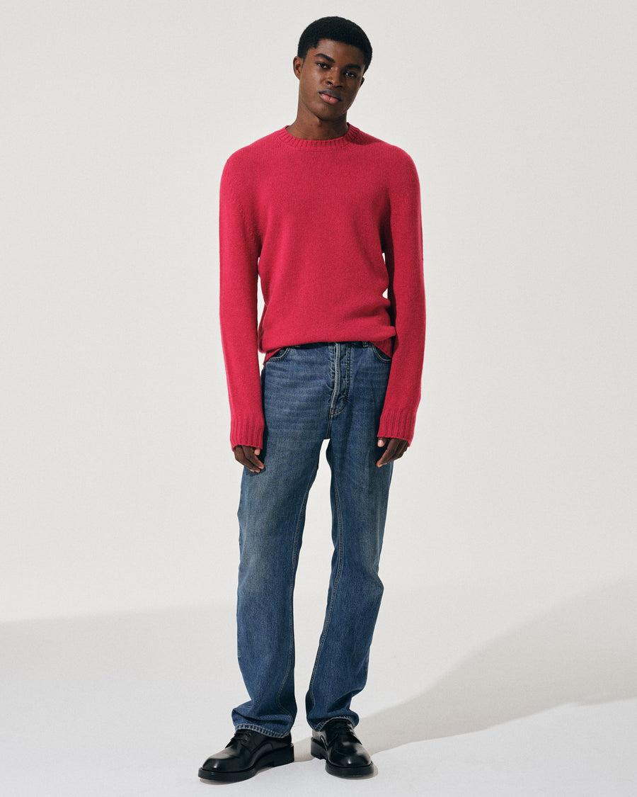 Scaglione ROUND NECK SOFT HYBRD CASHMERE MAGENTA Comprare a buon mercato