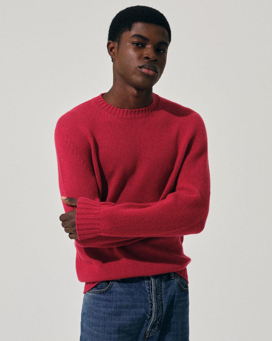 Scaglione ROUND NECK SOFT HYBRD CASHMERE MAGENTA Comprare a buon mercato