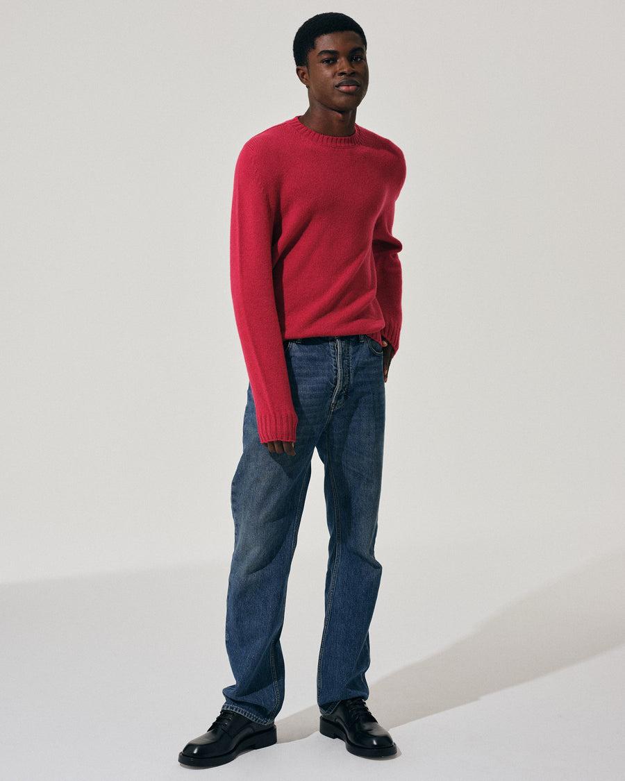Scaglione ROUND NECK SOFT HYBRD CASHMERE MAGENTA Comprare a buon mercato