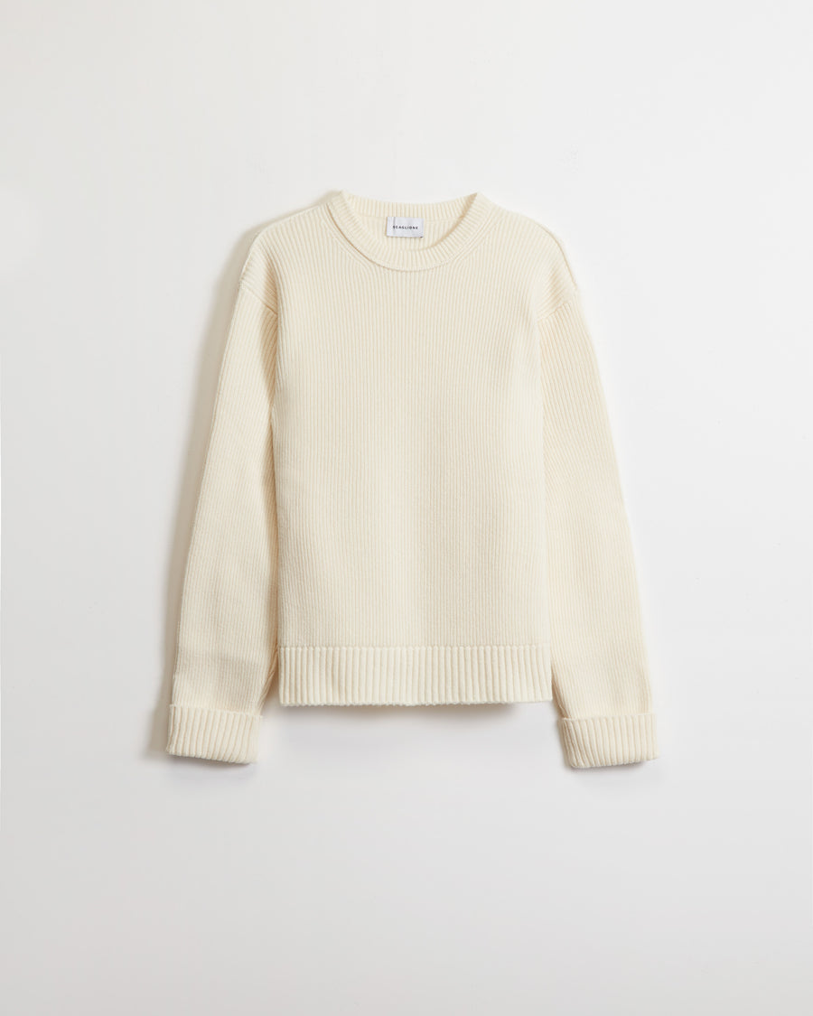Scaglione ROUND NECK SLIM M.UNITA MILK Cyber Monday