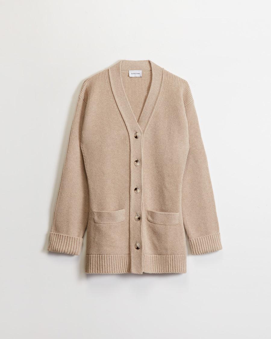 Scaglione CARDIGAN TIGHT FULLNEEDLE SAND Offerta natalizia