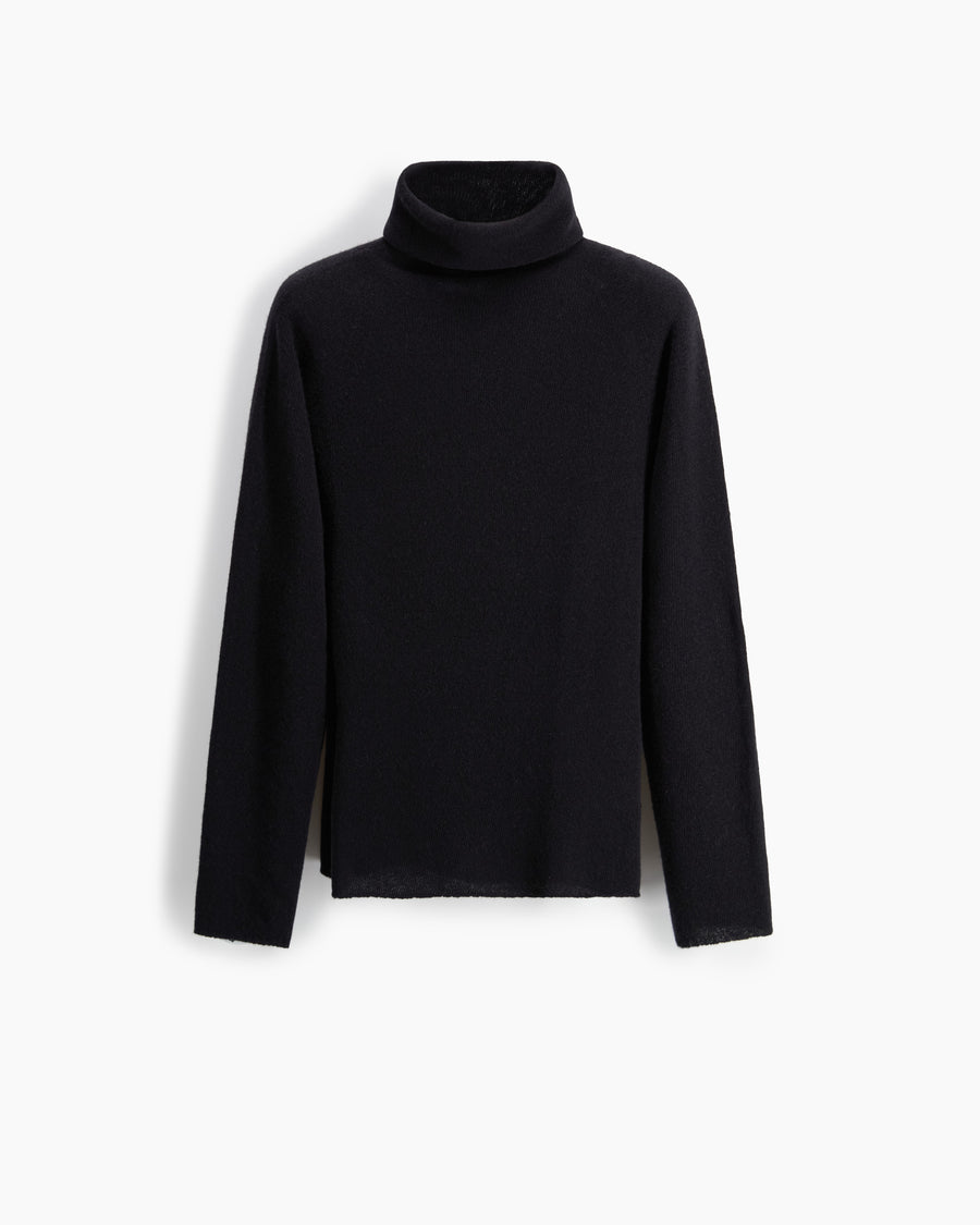 Scaglione TURTLE NECK SLIM RAGLAN SEAMLESS BLACK Vendita calda