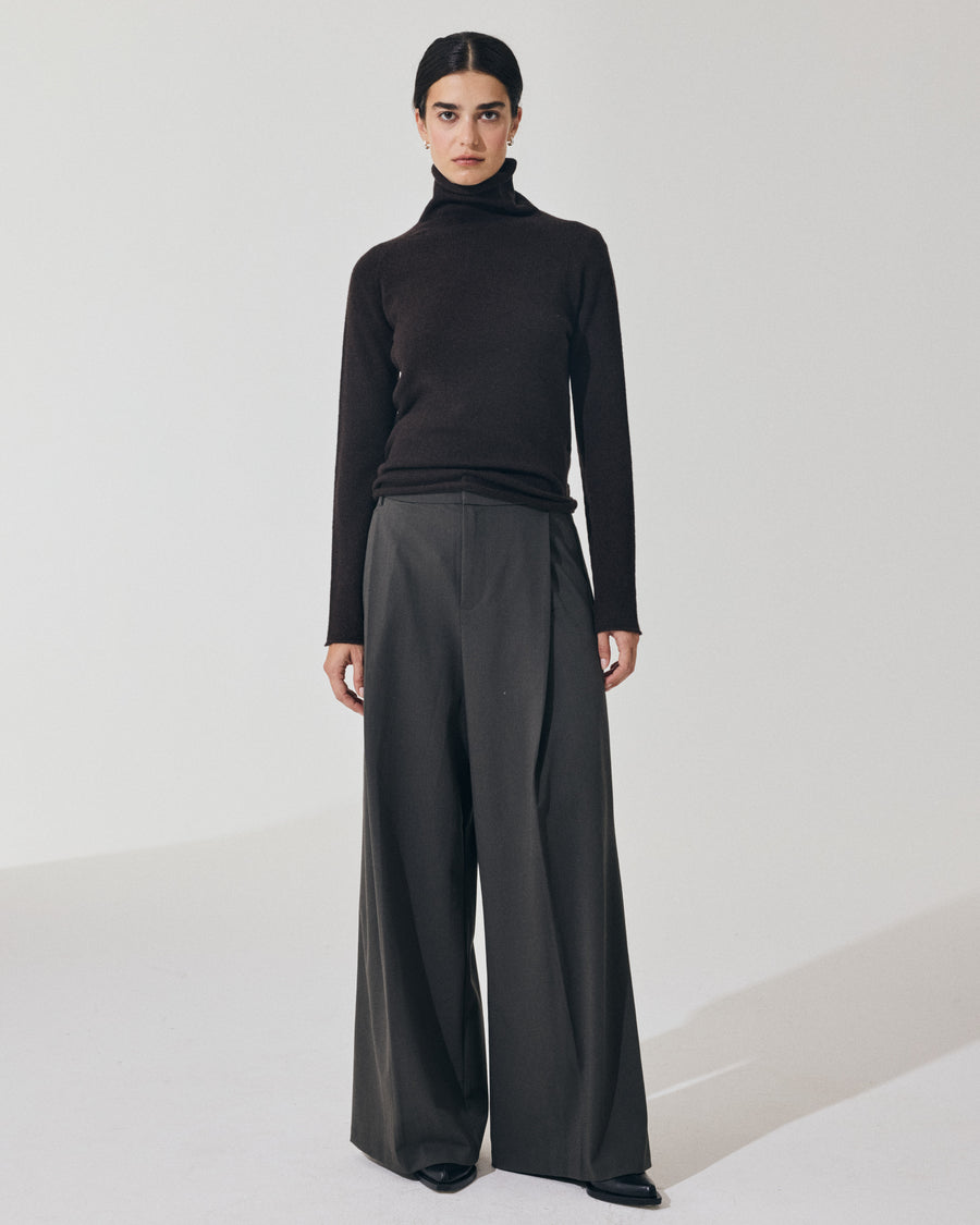 Scaglione TURTLE NECK RAGLAN SEAMLESS HYBRID CASHMERE EBANO Offerte giornaliere