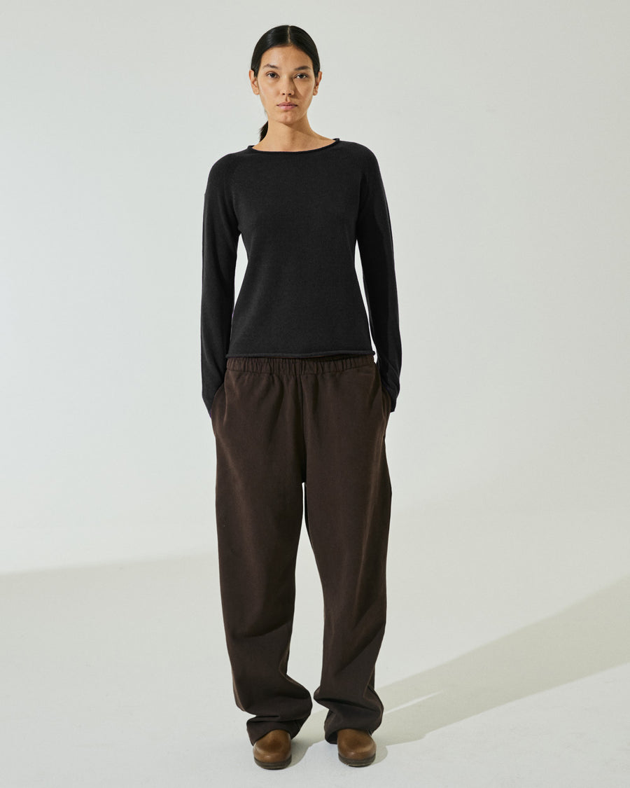 Scaglione ROUND NECK RAGLAN SEAMLESS HYBRID CASHMERE BLACK ACQUISTA ORA