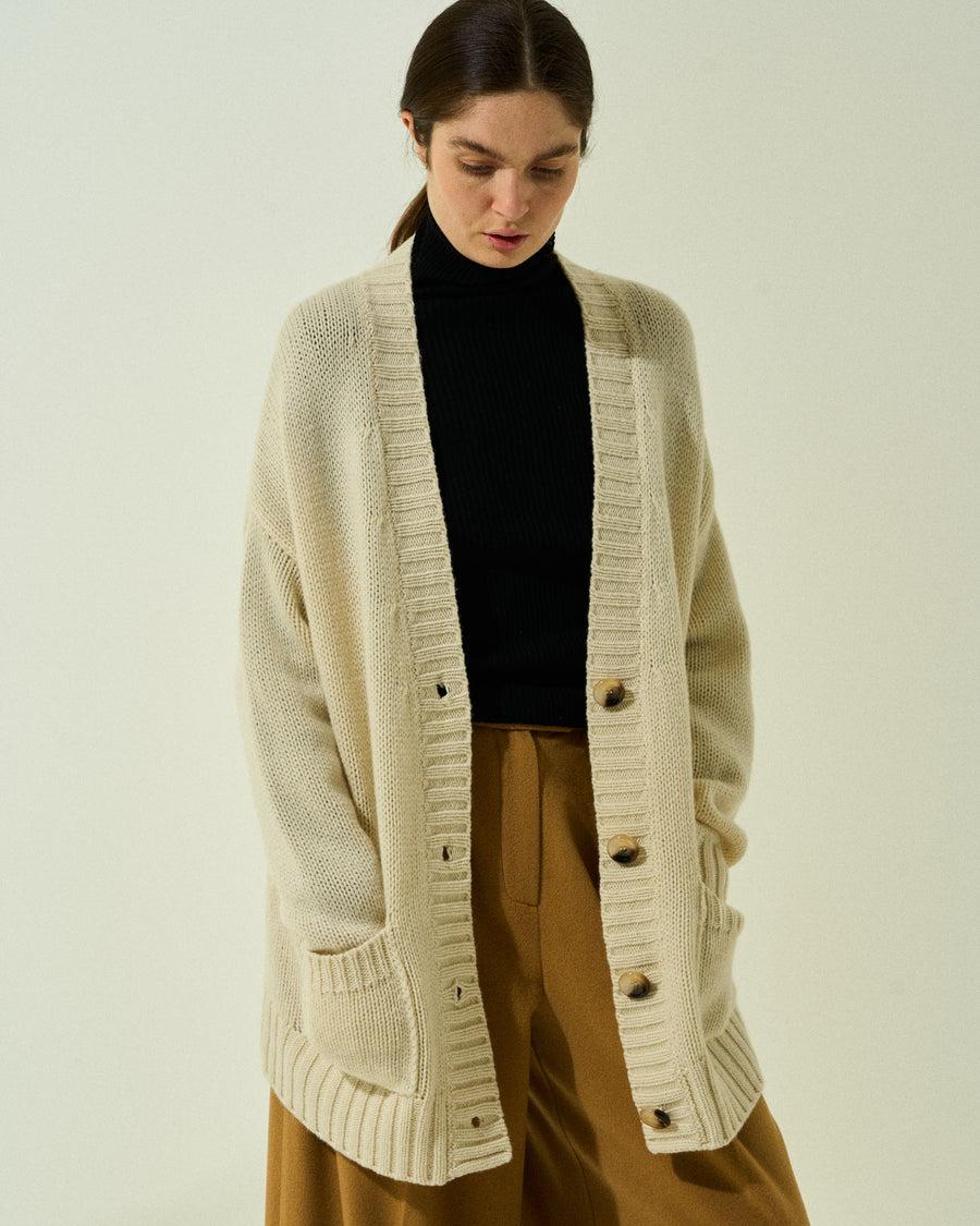 Scaglione CARDIGAN SUPERSOFT HYBRID MILK Latest stili