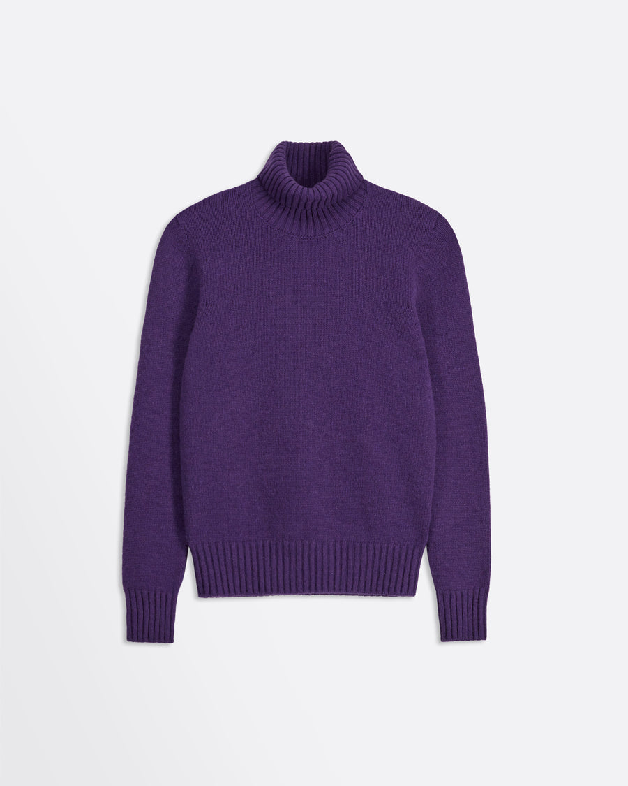 Scaglione TURTLE NECK SOFT HYBRID CASHMERE PURPLE Fino al 65% di sconto
