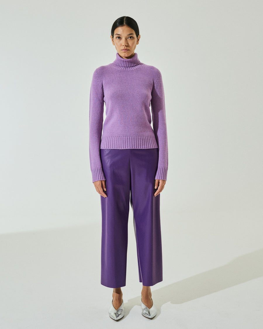 Scaglione TURTLE NECK SOFT HYBRID CASHMERE LILAC Only for today