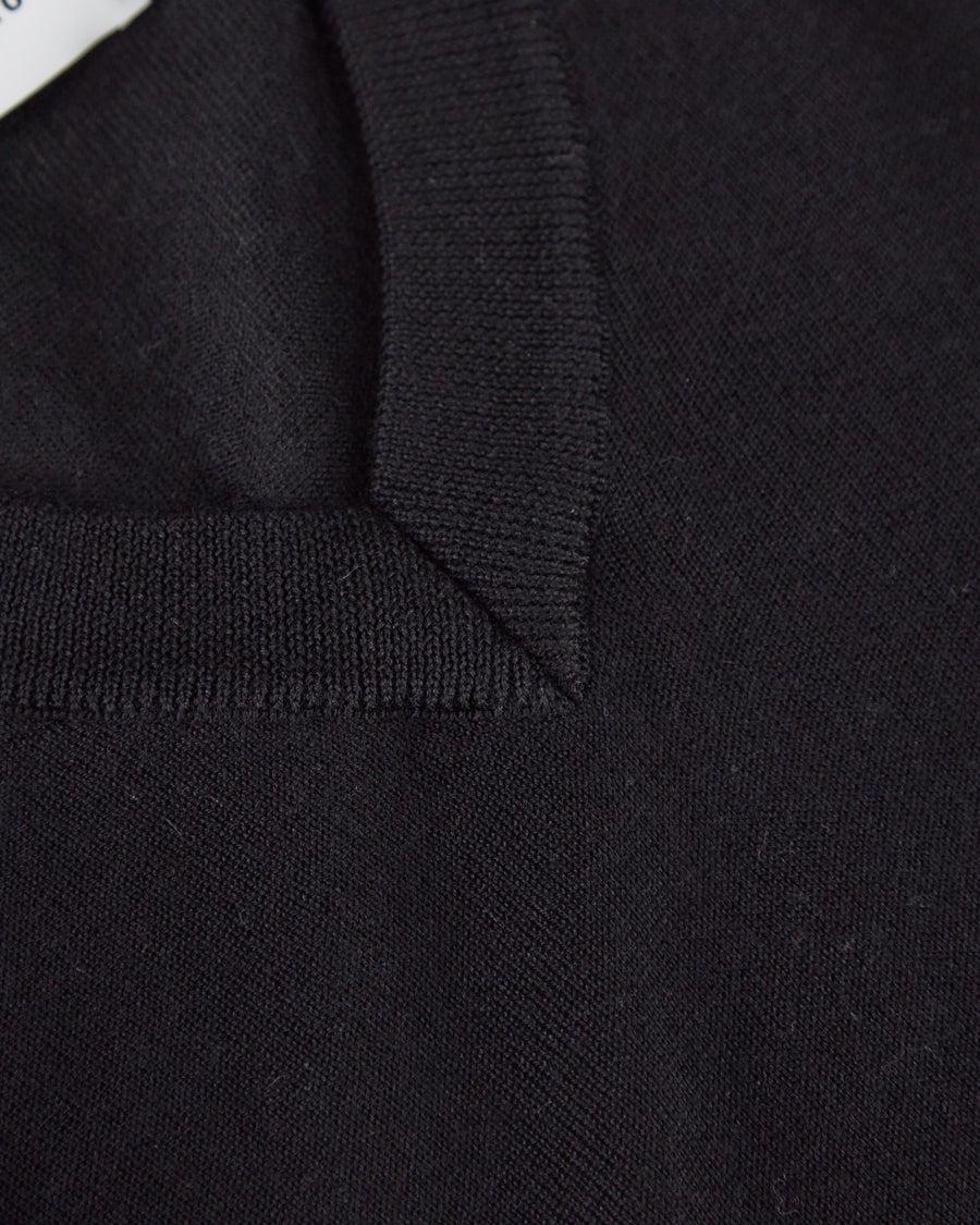 Scaglione V NECK SLIM FINELUX SOLID BLACK Fino al 55% di sconto