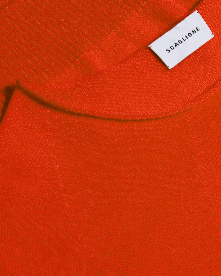 Scaglione BOAT NECK SEAMLESS MERINO CARROT Enormi sconti