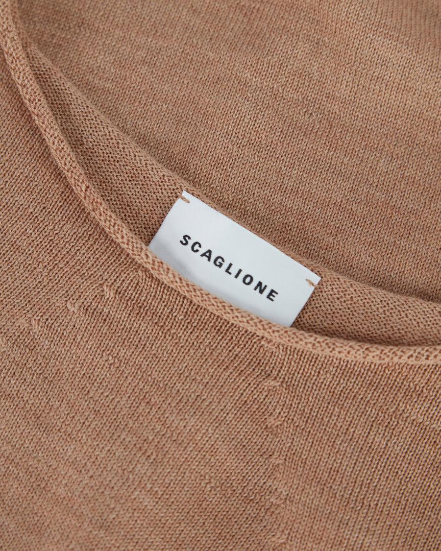 Scaglione BOAT NECK SEAMLESS MERINO CARAMEL 50% di sconto con spedizione gratuita