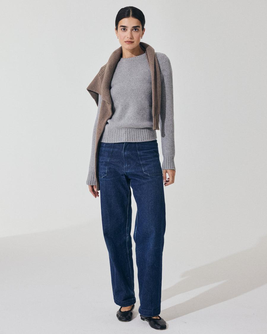 Scaglione ROUND NECK SOFT HYBRID CASHMERE GREY 50% di sconto per tempo limitato