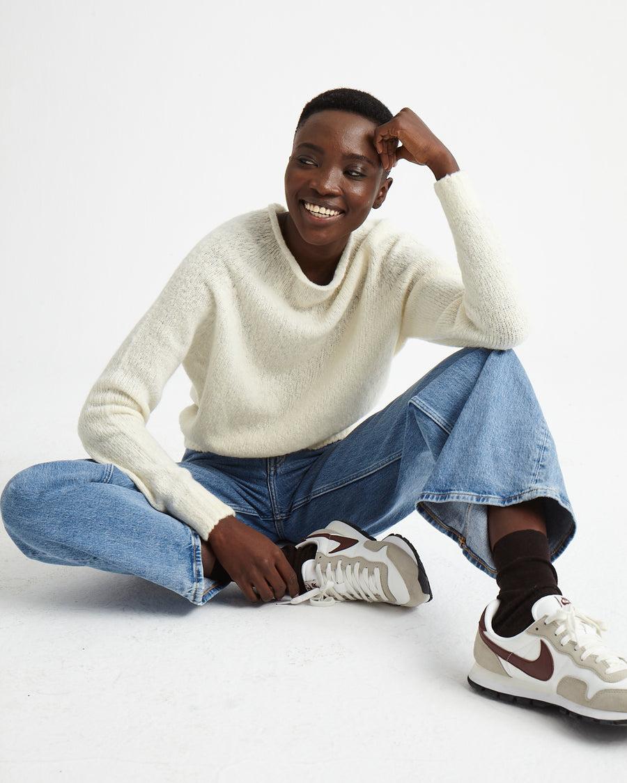 Scaglione BOAT SEAMLESS PUFFED CASHMERE MILK Nuovo