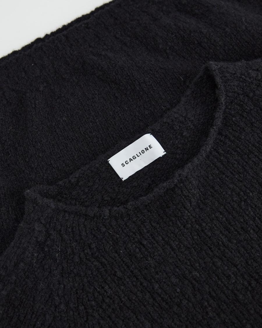 Scaglione BOAT SEAMLESS PUFFED CASHMERE BLACK Consegna Veloce