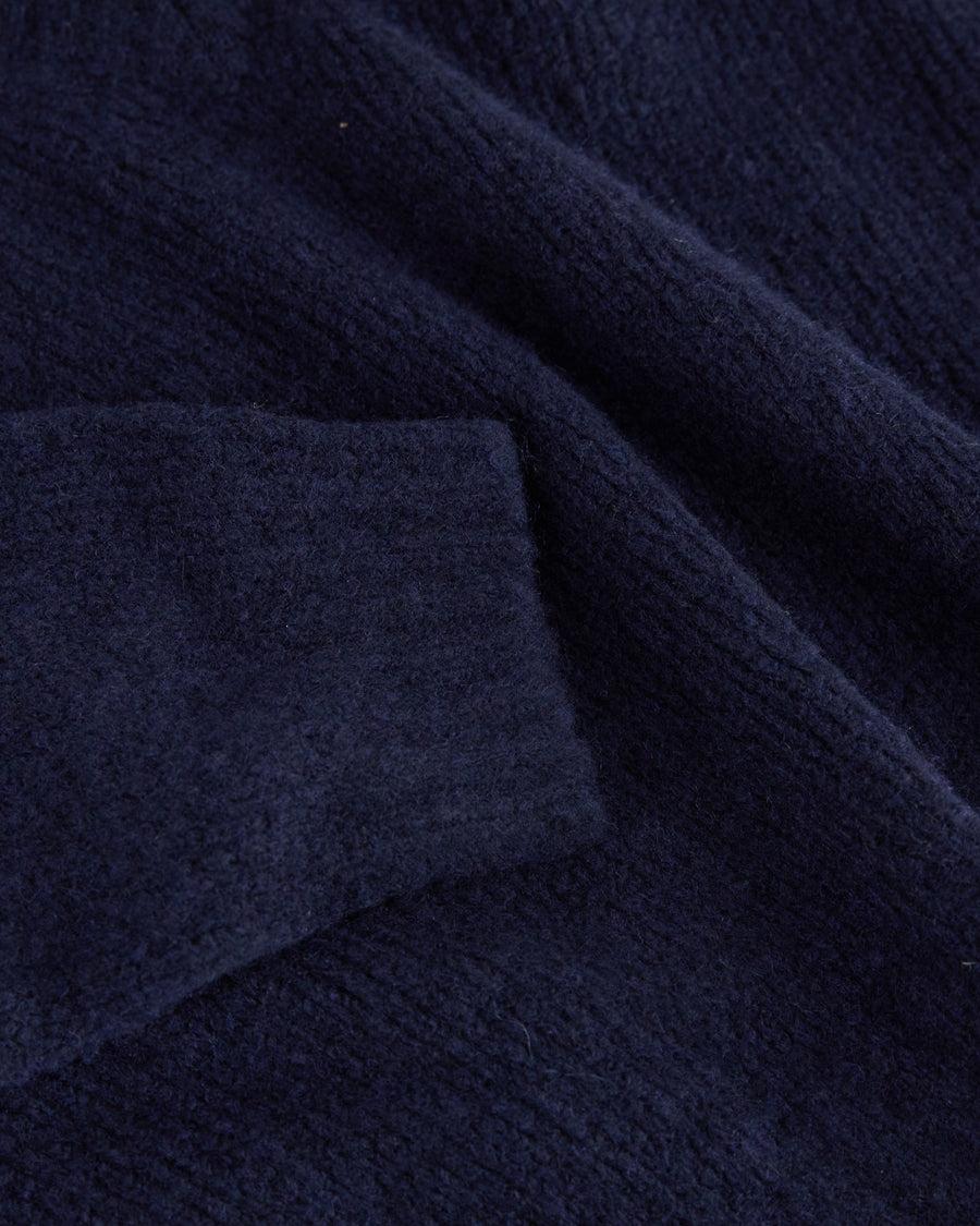 Scaglione V NECK OVER PUFFED CASHMERE NAVY Fino Al -60%