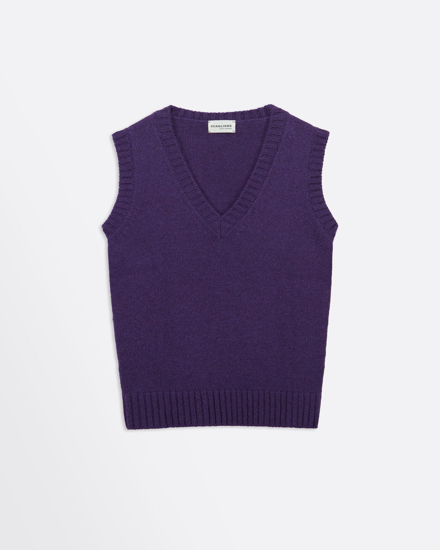 Scaglione GILET SOFT HYBRID CASHMERE PURPLE Hotsell