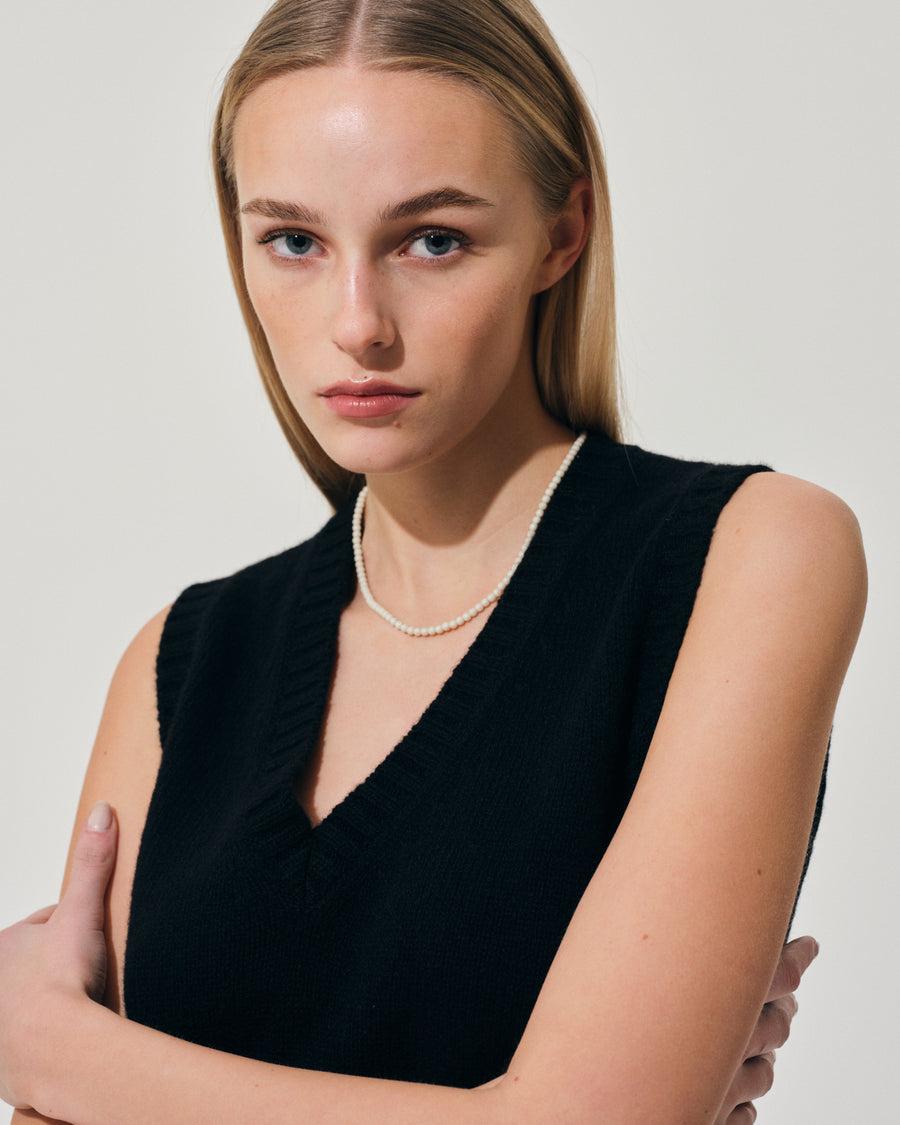 Scaglione GILET SOFT HYBRID CASHMERE BLACK Vendita Economica
