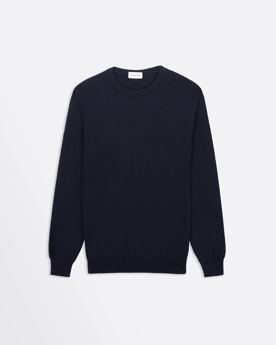 Scaglione ROUNDNECK SEAMLESS MERINO NAVY Nuova