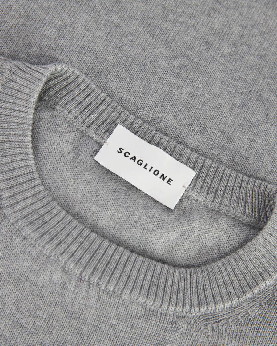 Scaglione ROUNDNECK SEAMLESS MERINO CEMENTO Moda