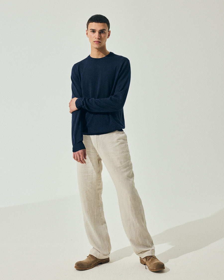 Scaglione ROUNDNECK FINELUX NAVY Vendite stagionali