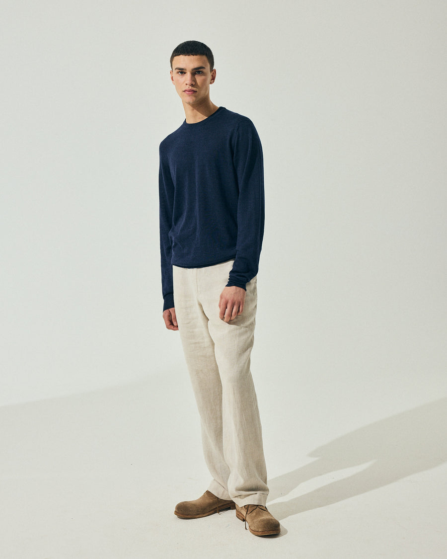 Scaglione ROUNDNECK FINELUX NAVY Vendite stagionali