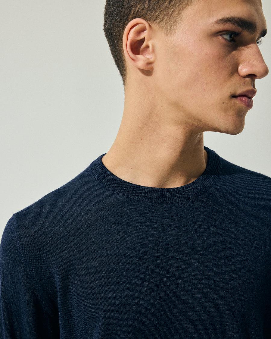 Scaglione ROUNDNECK FINELUX NAVY Vendite stagionali