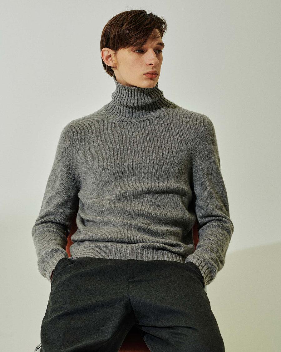 Scaglione TURTLE NECK SOFT HYBRD CASHMERE GREY Offerta per la Festa della Mamma