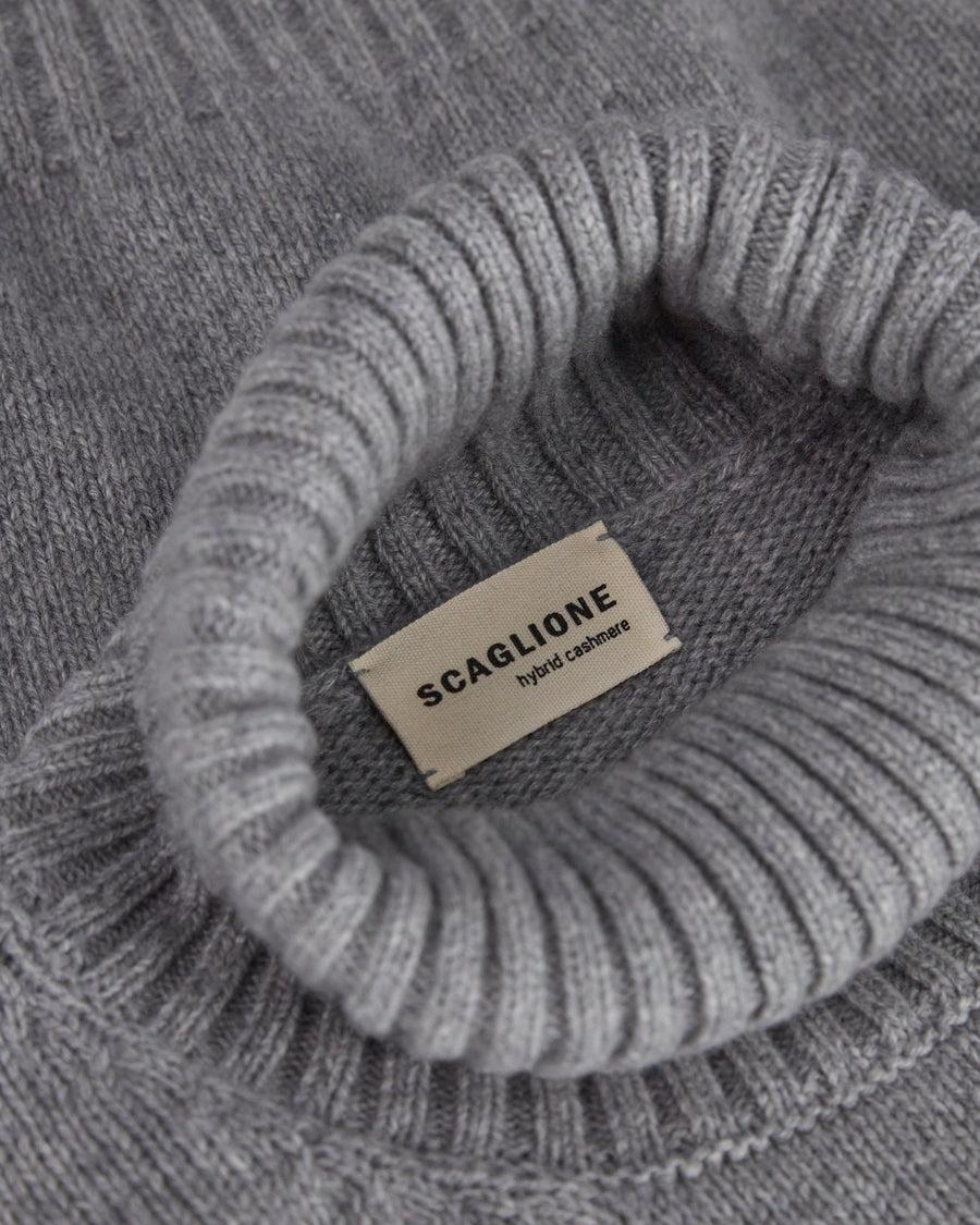 Scaglione TURTLE NECK SOFT HYBRD CASHMERE GREY Offerta per la Festa della Mamma