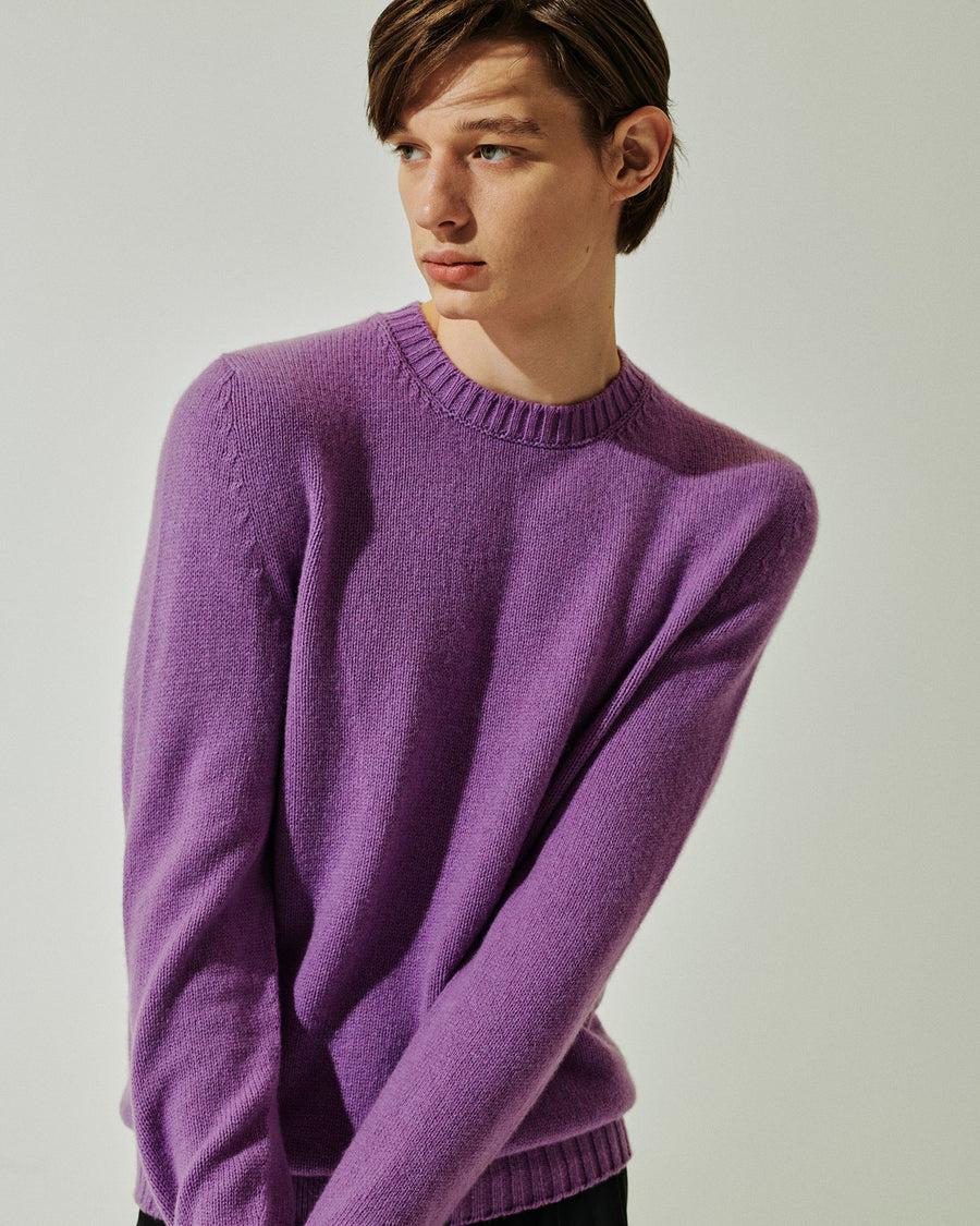 Scaglione ROUND NECK SOFT HYBRD CASHMERE LILAC Offerta Giorno del Papà