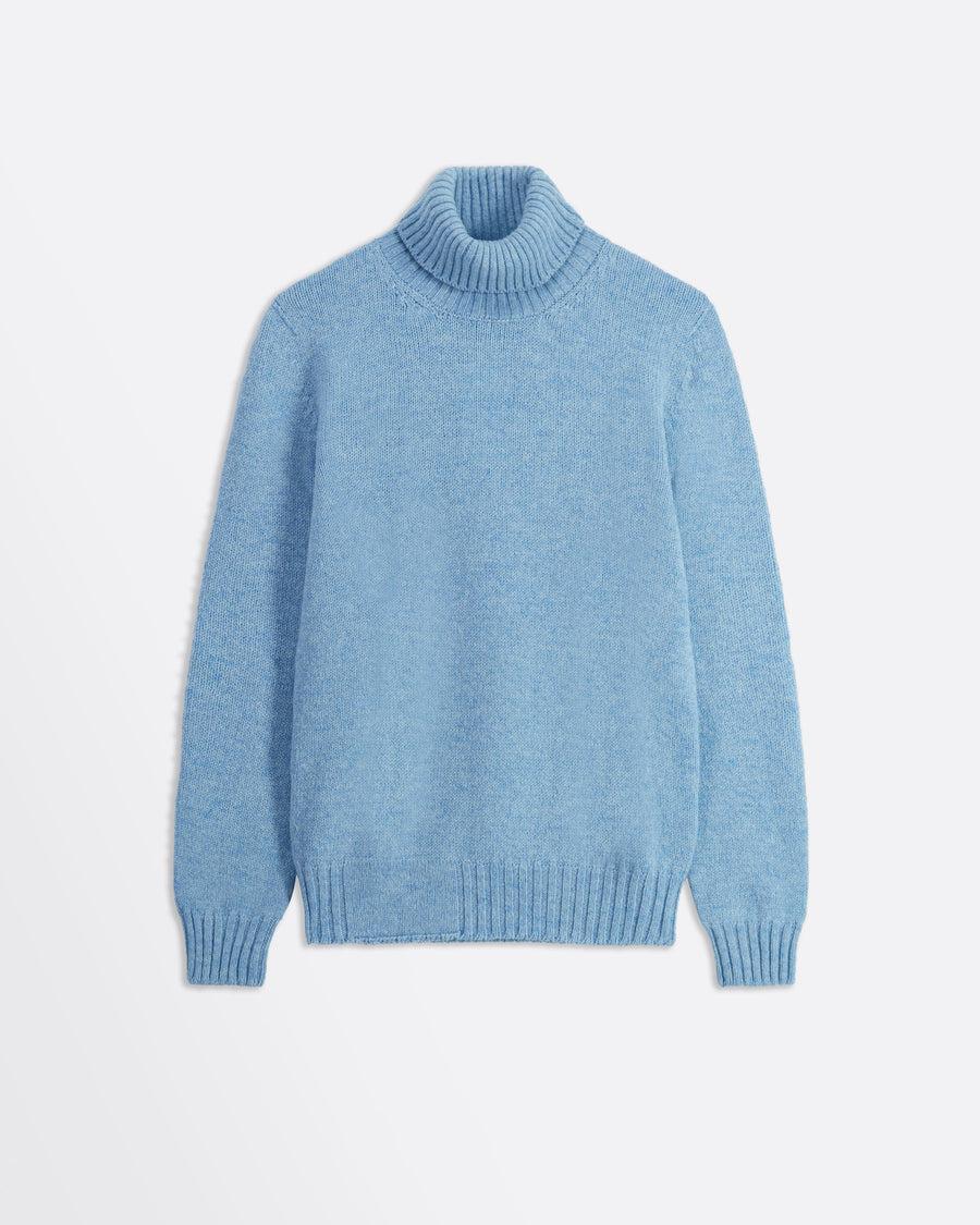 Scaglione TURTLENECK SEAMLESS SOFTWOOL BABYBLUE Offerta migliore