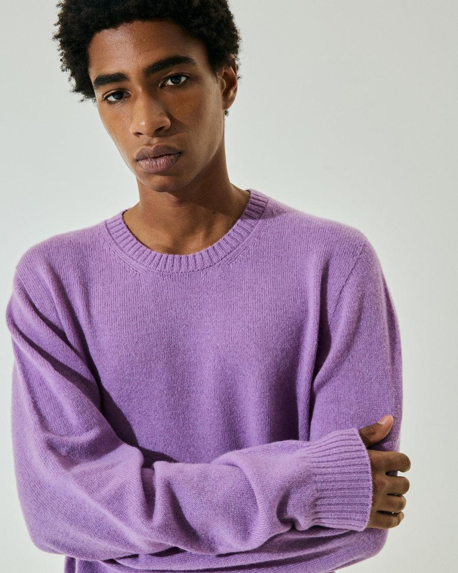 Scaglione ROUNDNECK SEAMLESS HYBRD CASHMERE CASH LILAC Grandi sconti