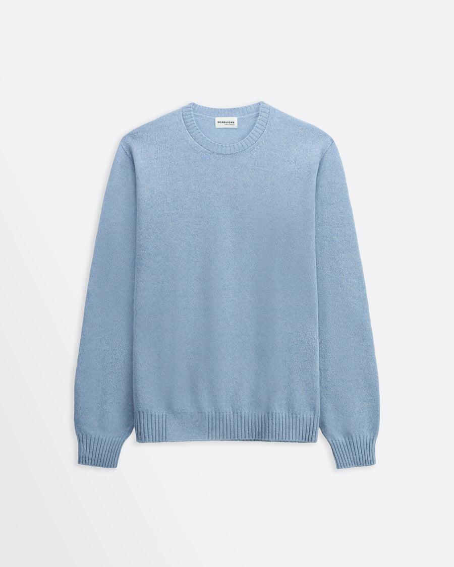 Scaglione ROUNDNECK SEAMLESS HYBRD CASHMERE CASH CELESTE Bestseller