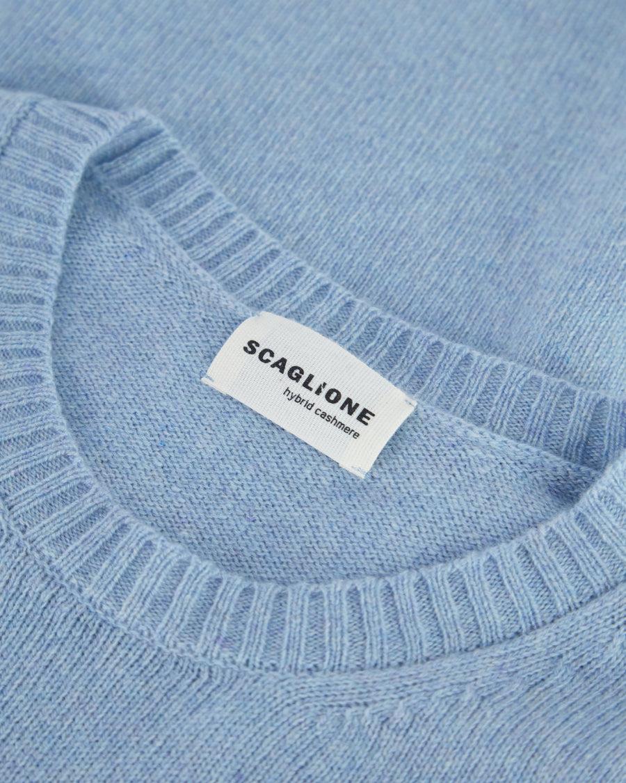 Scaglione ROUNDNECK SEAMLESS HYBRD CASHMERE CASH CELESTE Bestseller