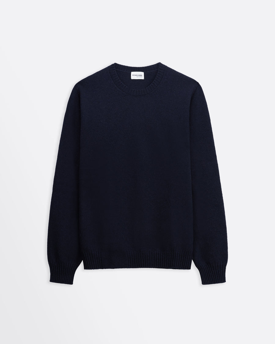Scaglione ROUNDNECK SEAMLESS HYBRD CASHMERE CASH NAVY Offerte stagionali