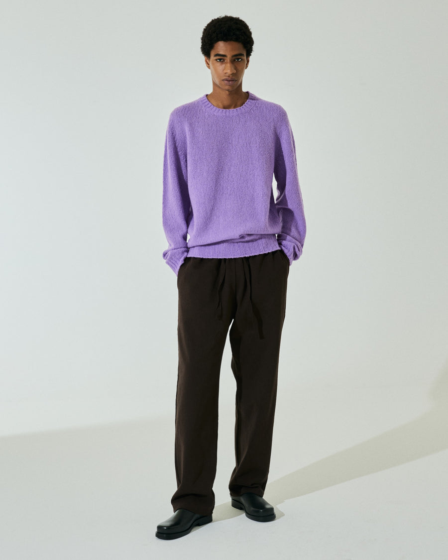 Scaglione ROUNDNECK SEAMLESS PUFFED CASHMERE LILAC Prezzo basso