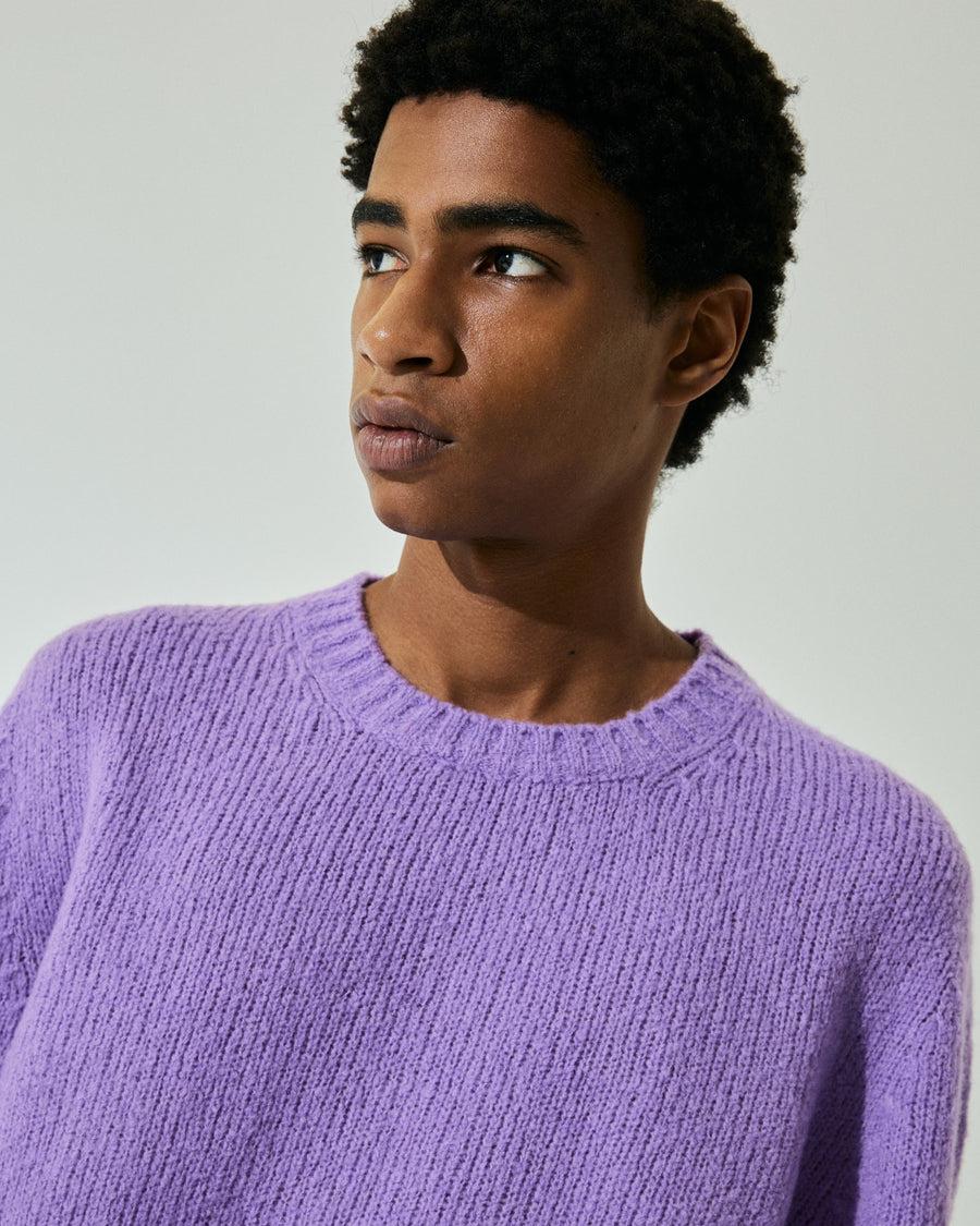 Scaglione ROUNDNECK SEAMLESS PUFFED CASHMERE LILAC Prezzo basso