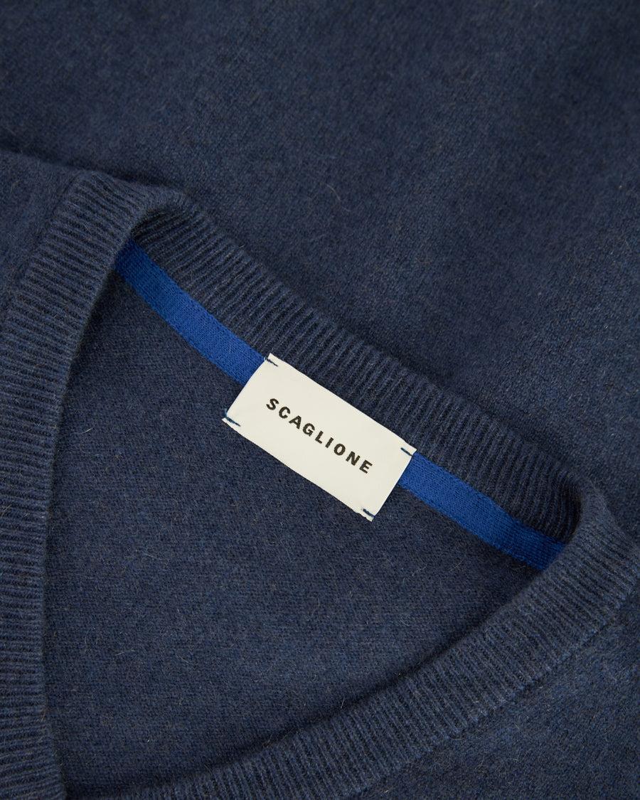 Scaglione PULL V CITY F12 DENIM Super Saving Price