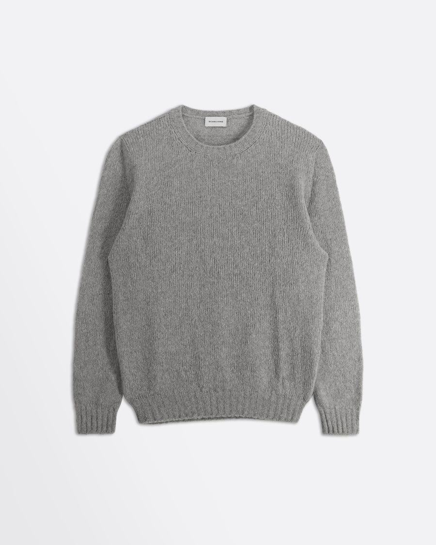 Scaglione ROUND NECK SEAMLESS PUFFED CASHMERE LT GREY Solo un giorno rimasto