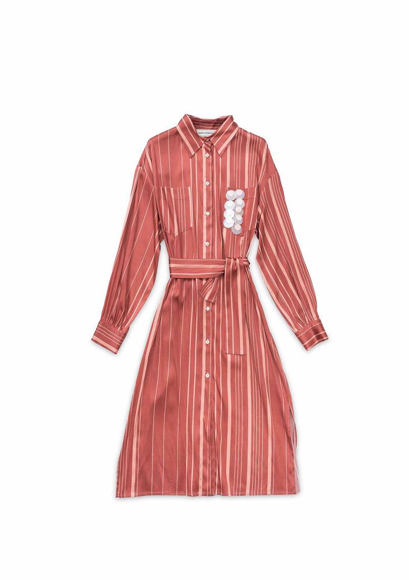 Shirtaporter CHEMISIER MIDI STAMPATO CON TASCA GIOIELLO Qualità Garantita