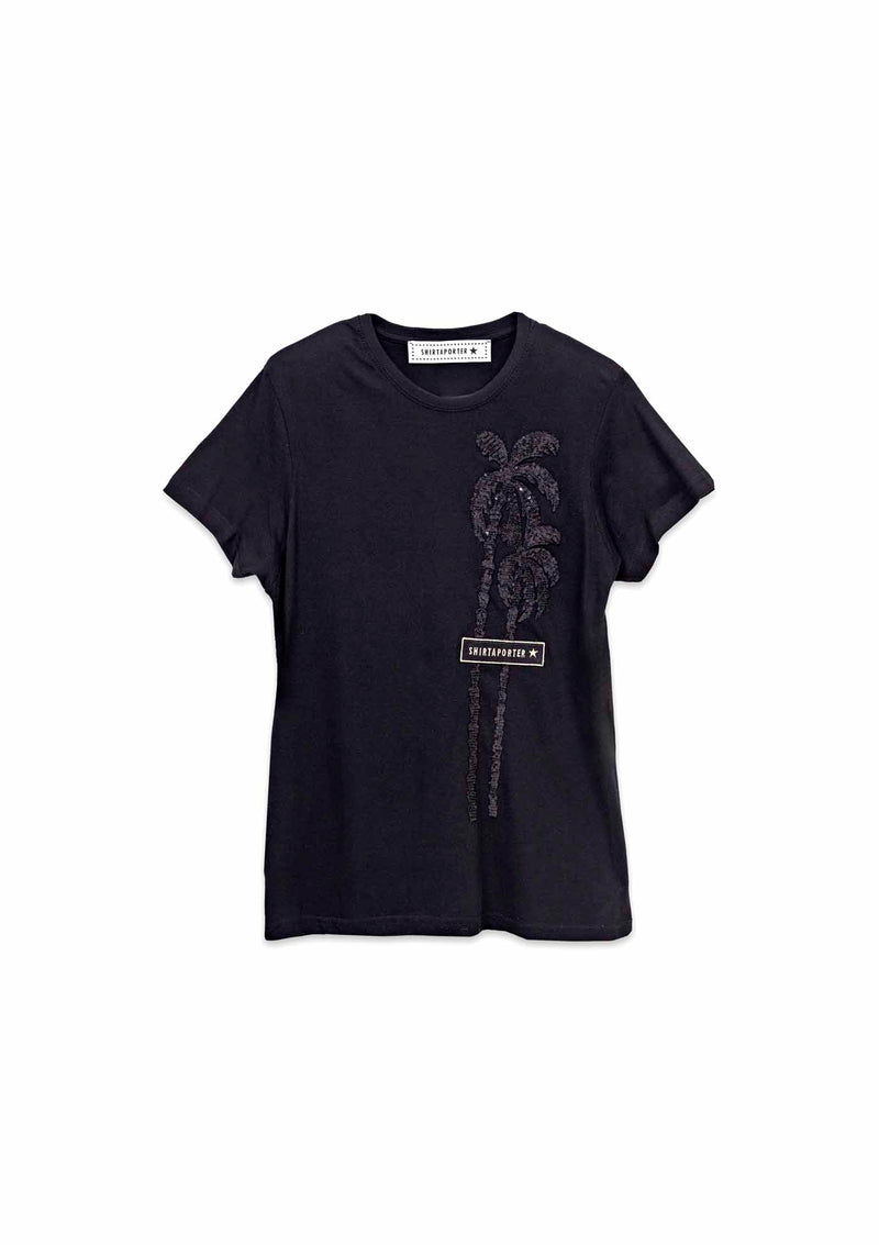 Shirtaporter T-SHIRT PALME SEQUIN Novità
