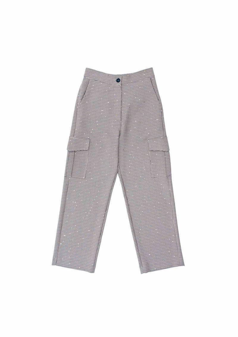 Shirtaporter Pant Cargo in Pied-de-Poule Moda