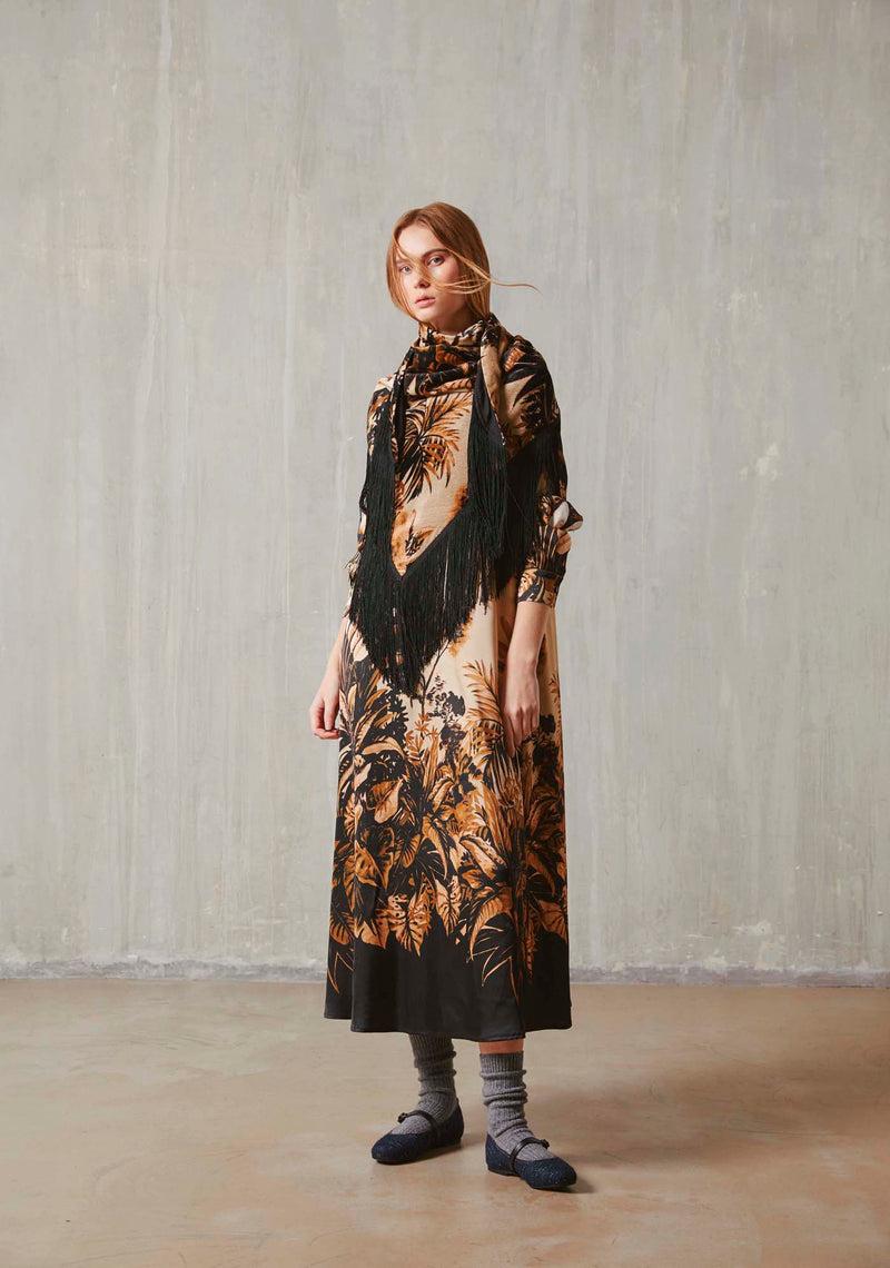 Shirtaporter SCIALLE IN VELLUTO CON FRANGE Italia